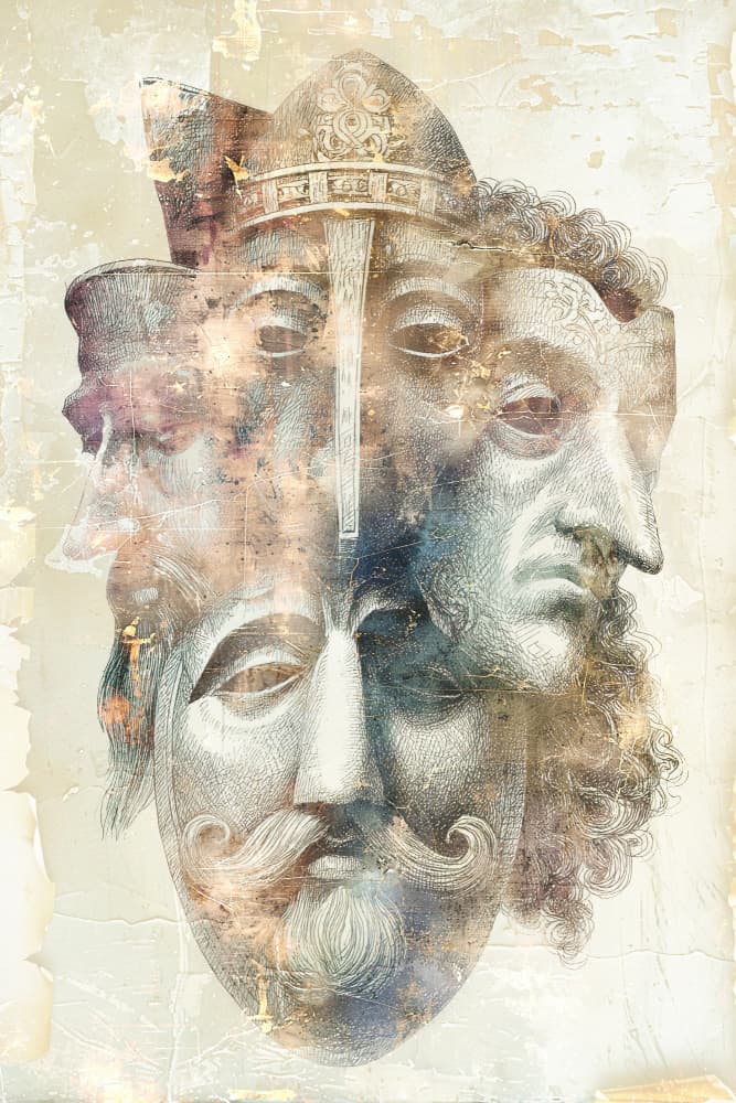 Regal Faces of History by Rafal Kulik — canvas wall art