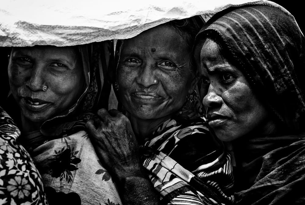 Three Smiling Women by Joxe Inazio Kuesta Garmendia — canvas wall art