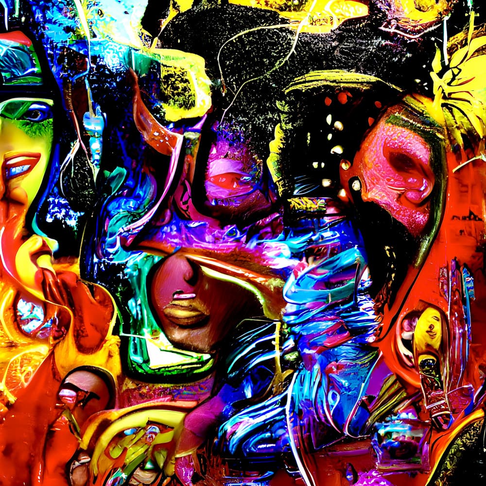 Abstract Jazz Fusion by mnemonixART — canvas wall art