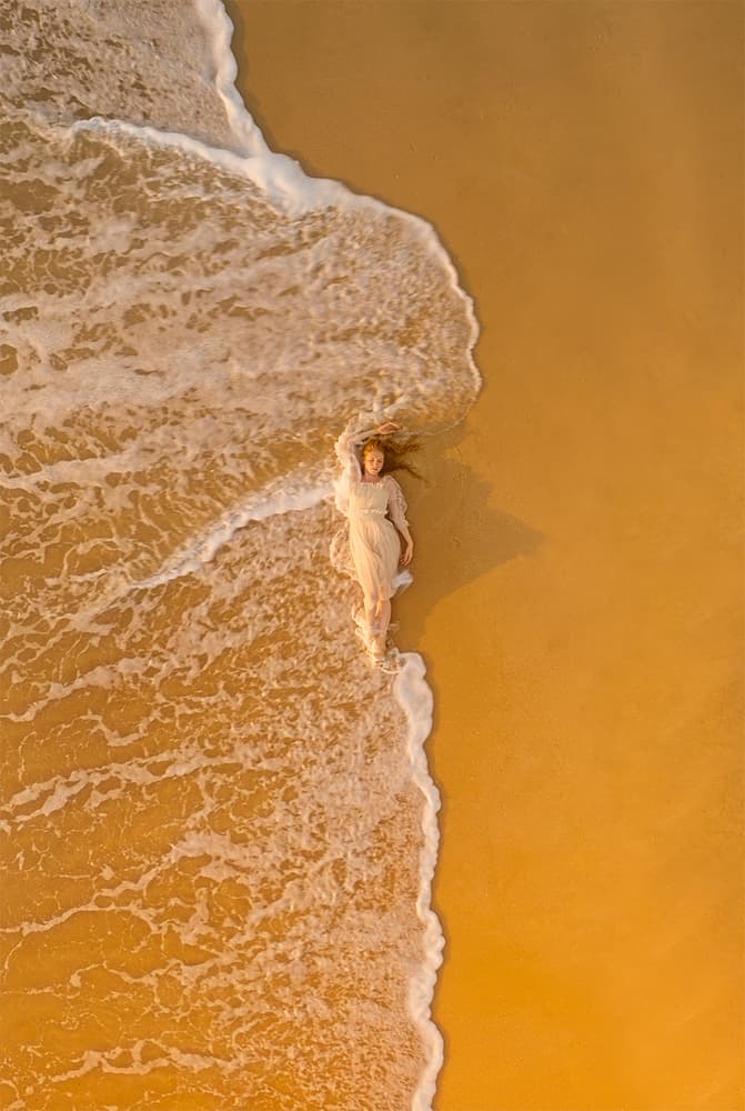 Serene Beach Reverie by Mike Darzi — canvas wall art