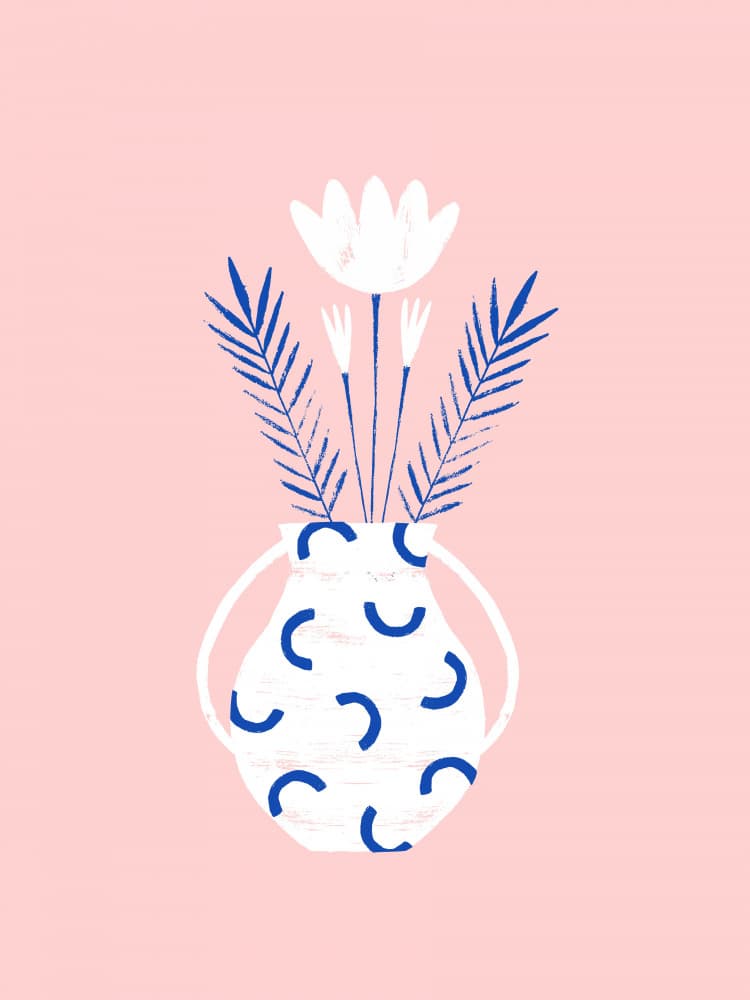 Abstract Floral Vase by Aislinn Simmonds — canvas wall art