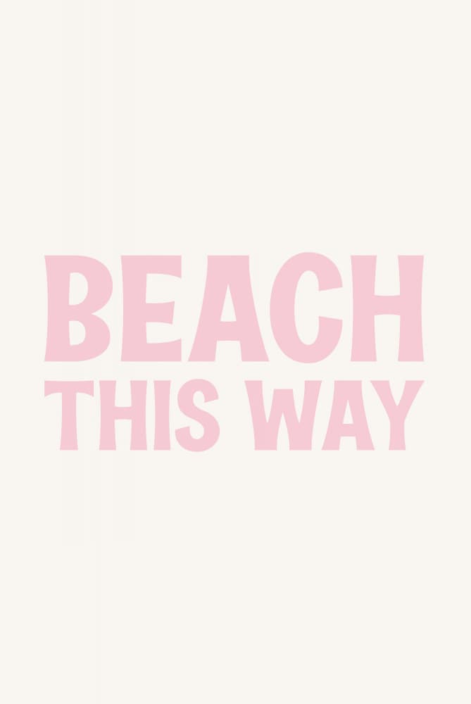 Pink Beach This Way by Oju Design — canvas wall art