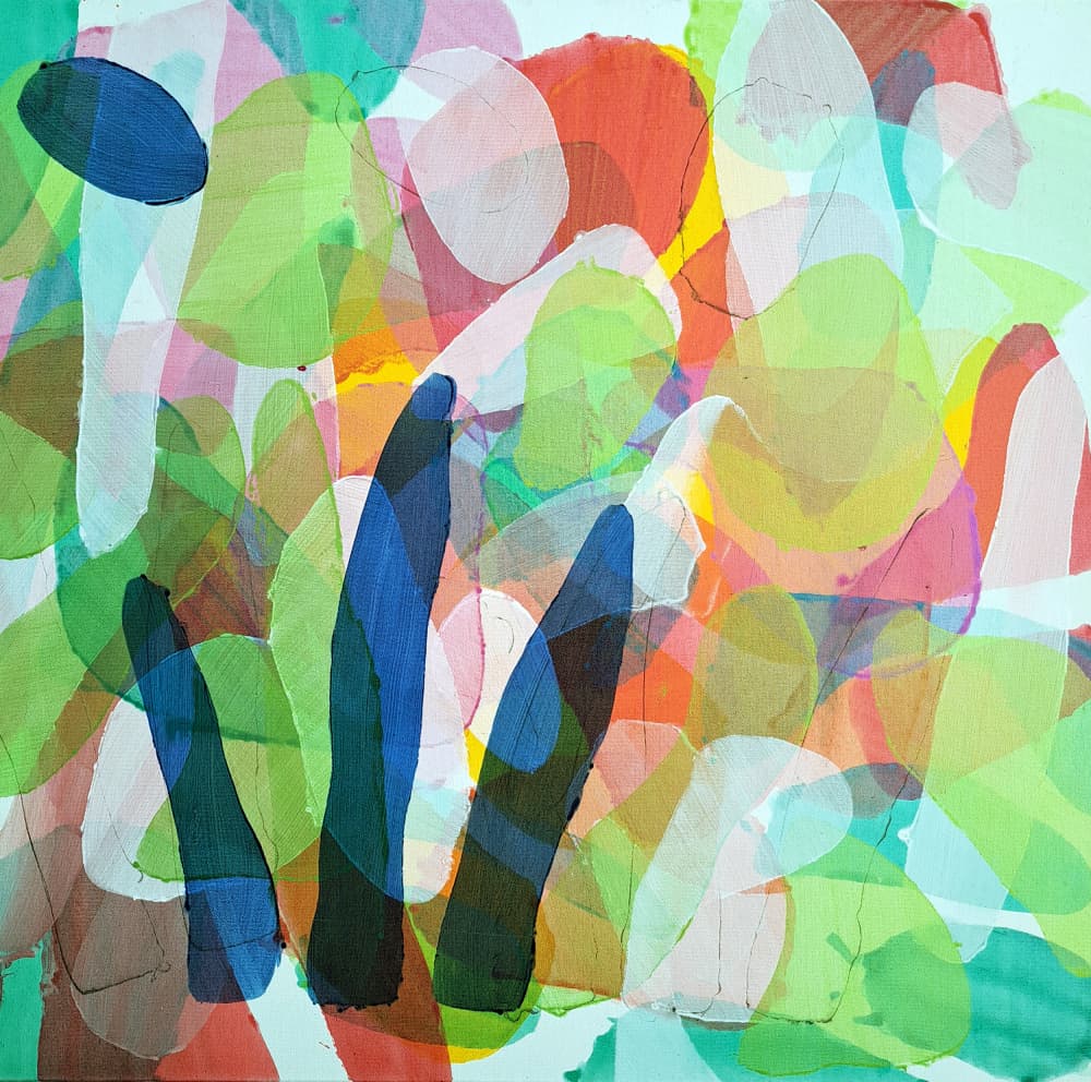 Flowing Abstract Garden by Yngve Eriksson — canvas wall art