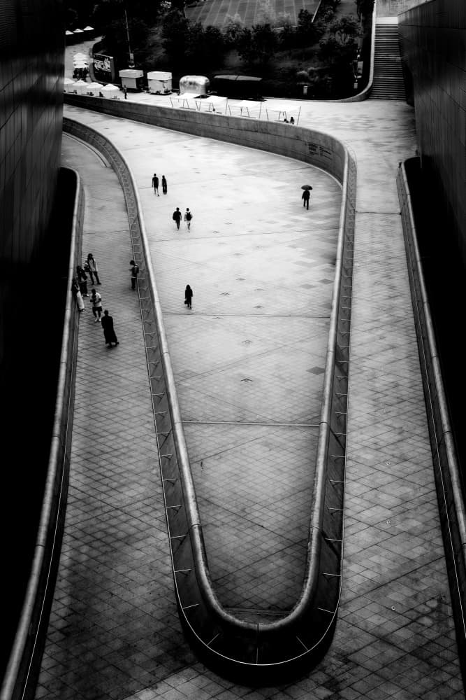Geometric Urban Path by YoungIl Kim — canvas wall art