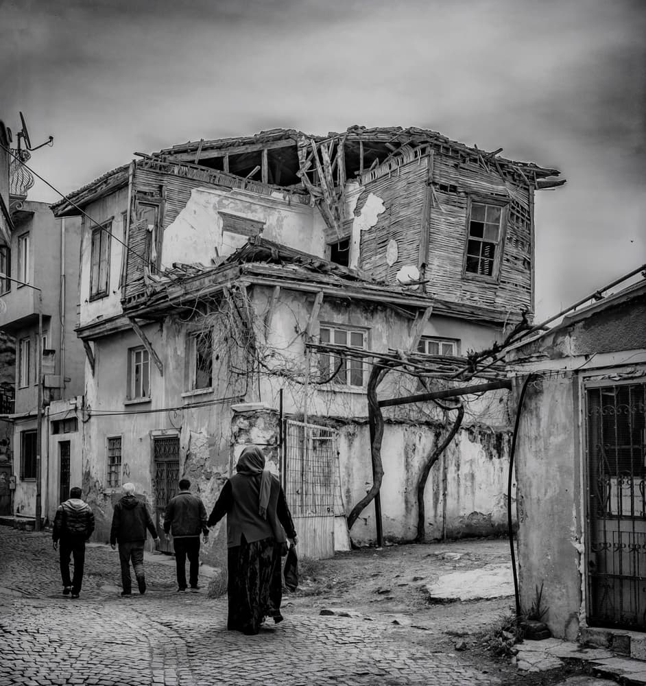 Old Village Street by Ömer Ates Kızıltug — canvas wall art