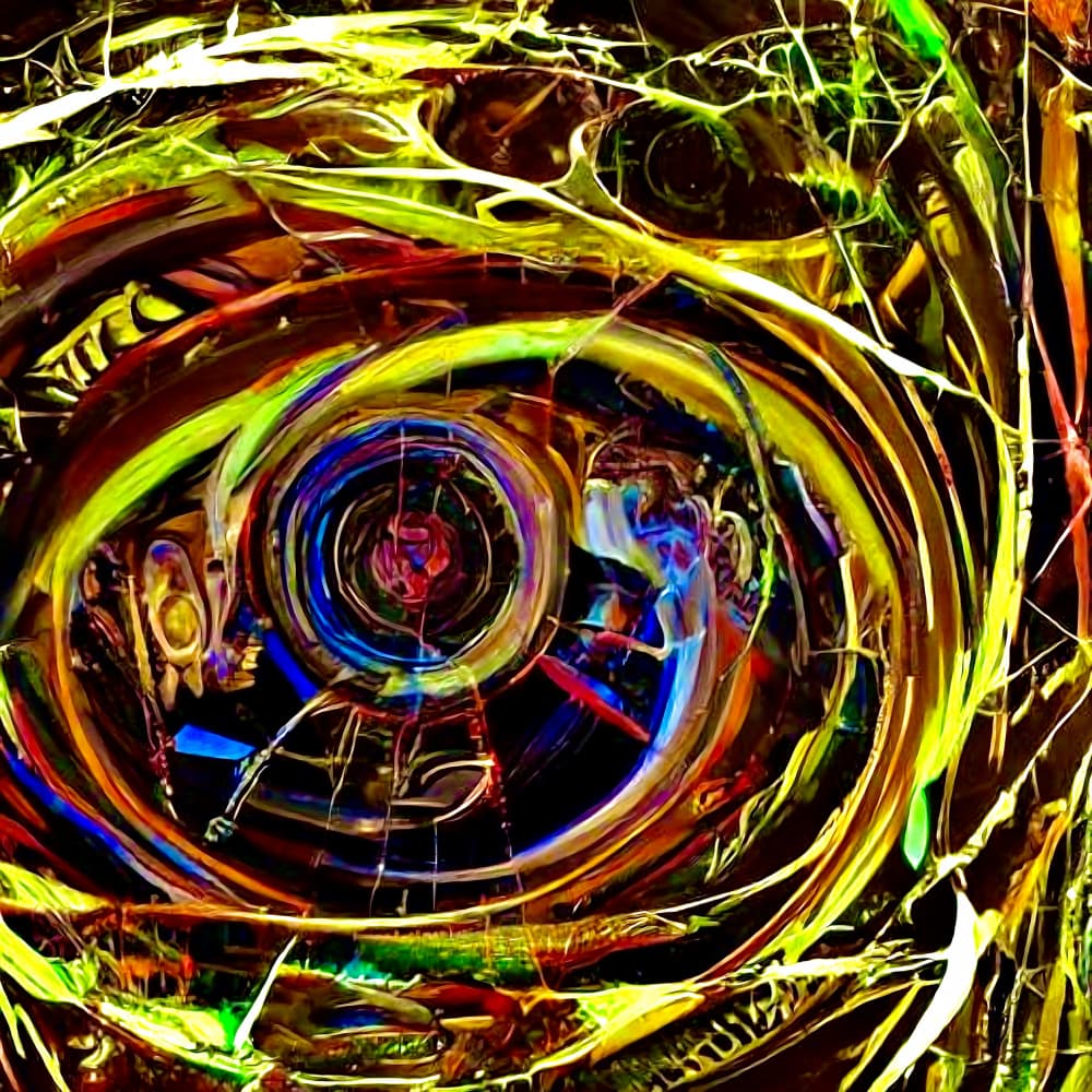 Vibrant Cosmic Eye by mnemonixART — canvas wall art