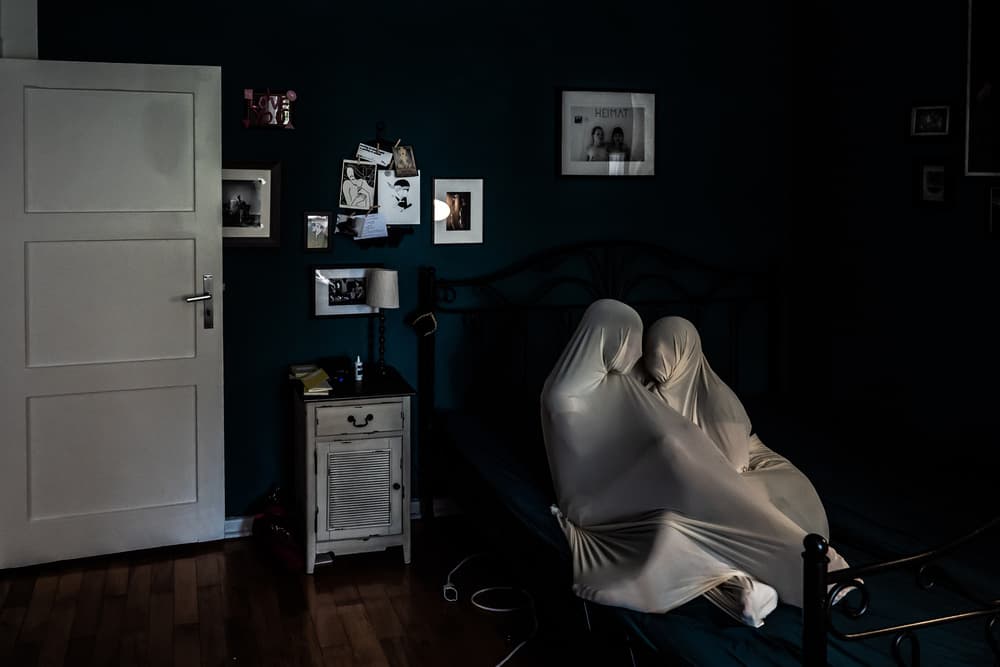 Intimate Couple Embrace by Alejandro Marcos — canvas wall art