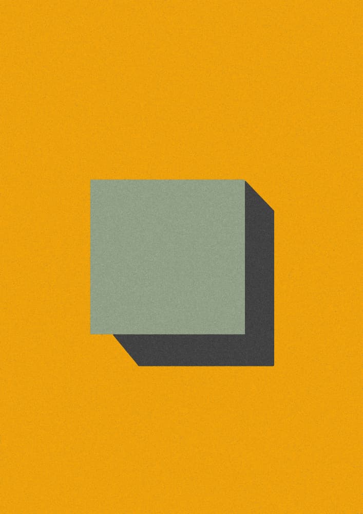 Orange Geometric Shadow by Jonatan Appelfeldt — canvas wall art