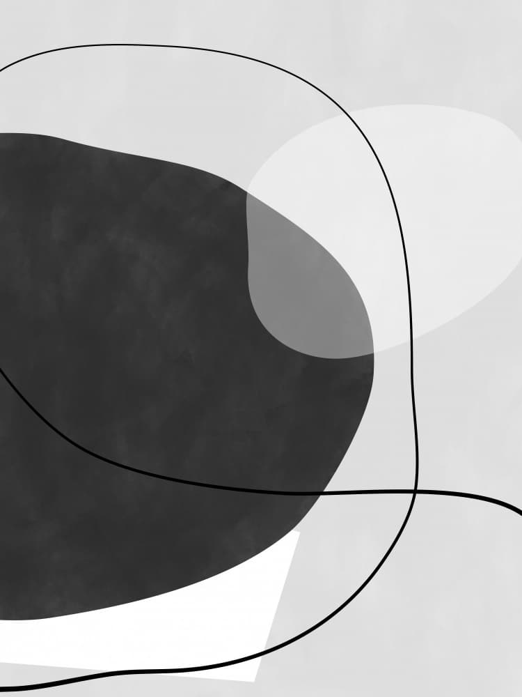 Organic Gray Abstract by Elena Ristova — canvas wall art