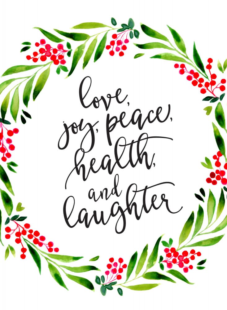 Joyful Holiday Wreath by Rosana Laiz Blursbyai — canvas wall art