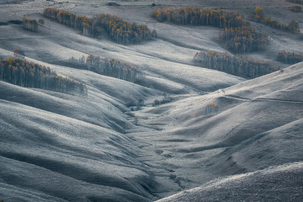 Frosty Autumn Valleys by Ionut Petrea — canvas wall art