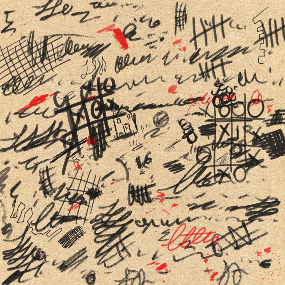 Chaotic Scribble Games by Nicholas — canvas wall art