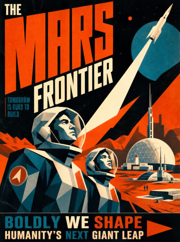 Bold Mars Frontier by Taudalpoi — canvas wall art