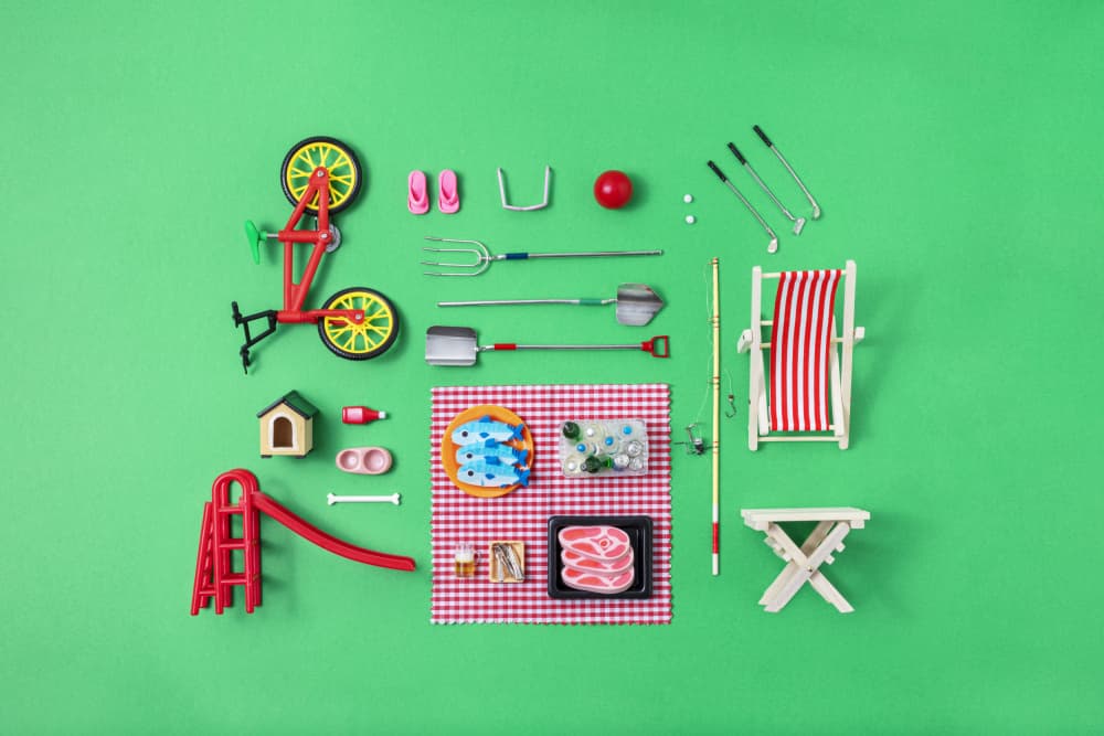 Tiny Summer Essentials by Julia Ramiro — canvas wall art