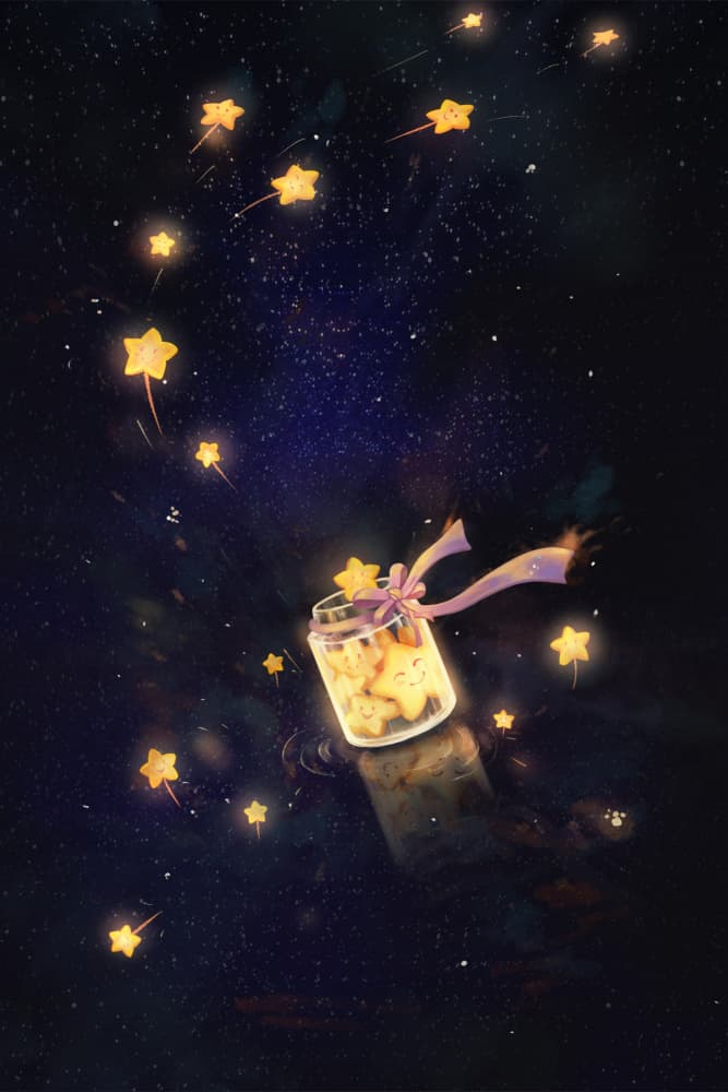 Dreamy Starlight Jar by Xuan Thai — canvas wall art