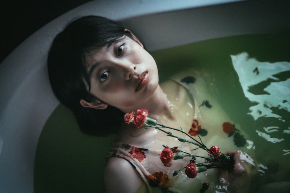 Ethereal Green Bath by Nobu Ishijima — canvas wall art