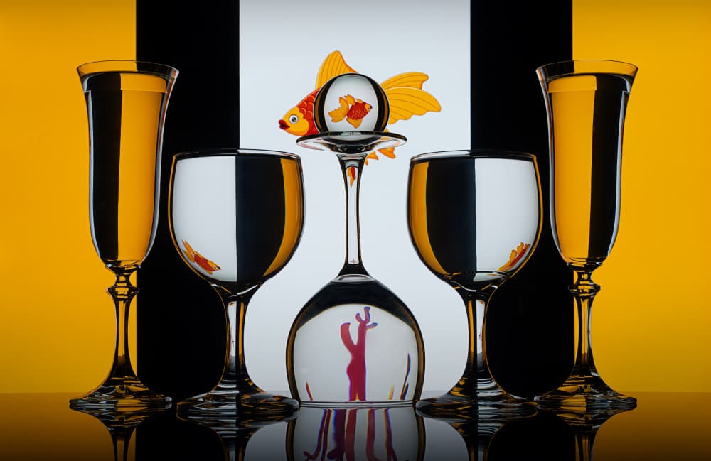 Optical Goldfish Illusion by Lydia Jacobs — canvas wall art