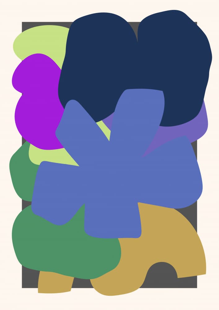 Modern Abstract Shapes by RS LAB STUDIO — canvas wall art