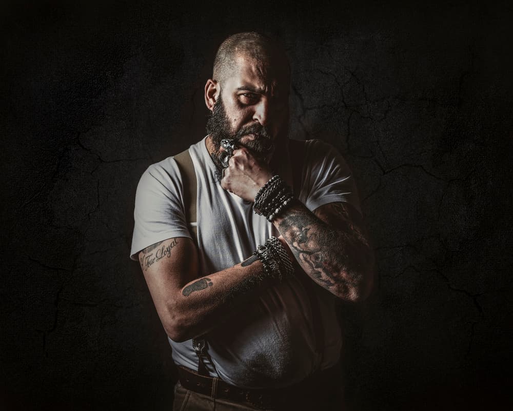 Intense Bearded Man by gNo — canvas wall art