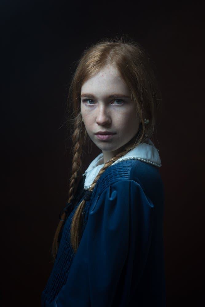 Intense Girl Portrait by Ruth Franke — canvas wall art