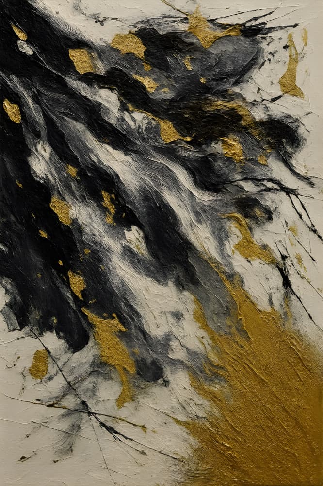 Opulent Gold Movement by HUGO — canvas wall art