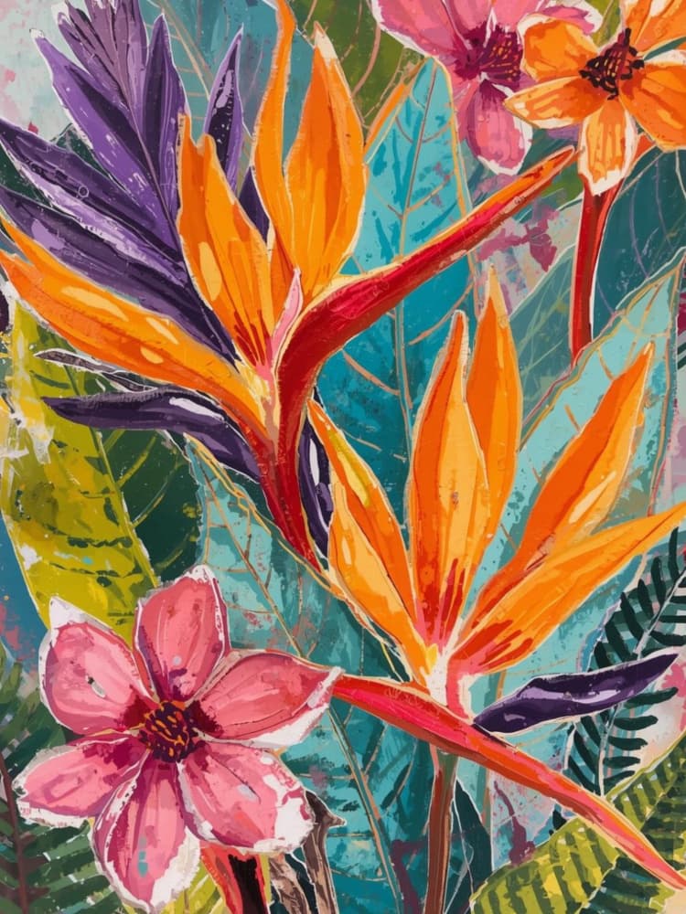 Vibrant Tropical Bloom by Ohkimiko — canvas wall art