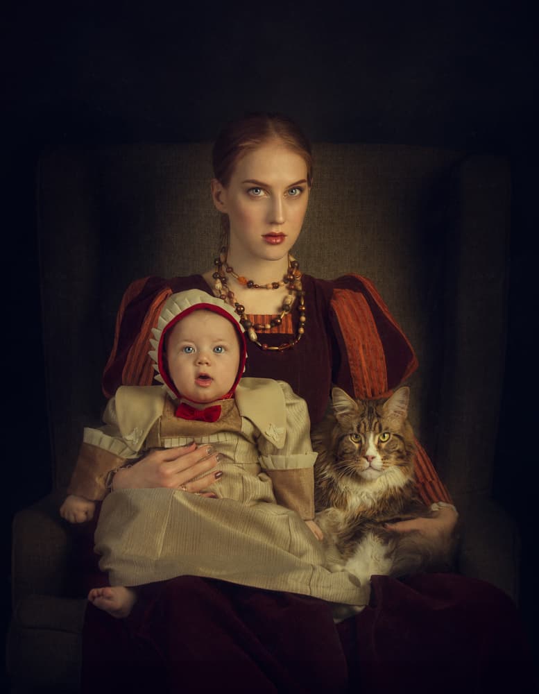Regal Family Portrait by Svetlana Melik-Nubarova — canvas wall art