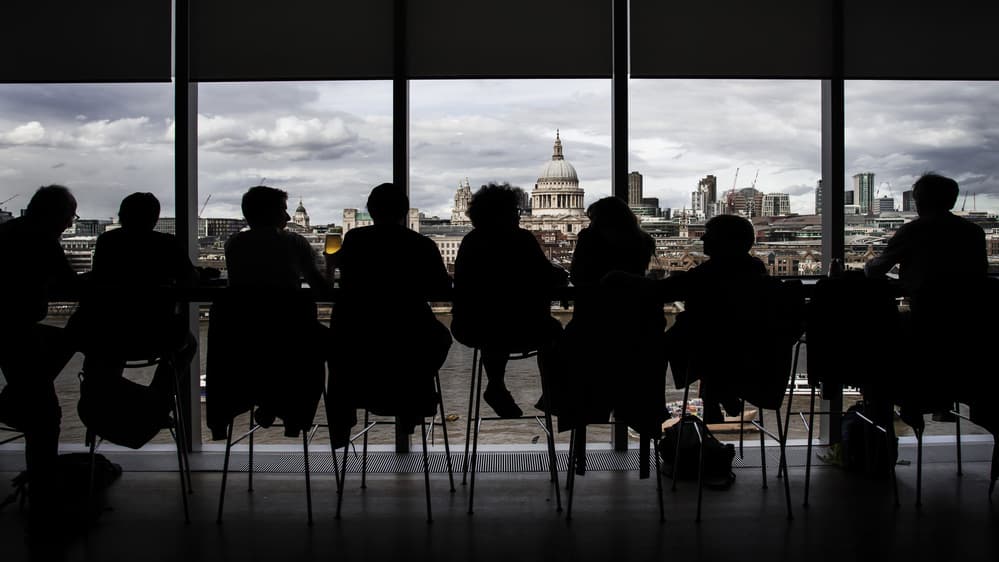 London Skyline Silhouettes by Nicodemo Quaglia — canvas wall art