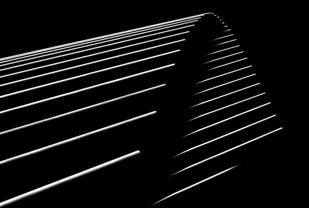 Curving White Lines by Hans-Wolfgang Hawerkamp — canvas wall art