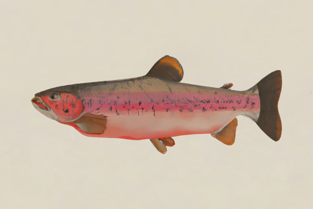Vibrant Rainbow Trout by Merel Takken — canvas wall art
