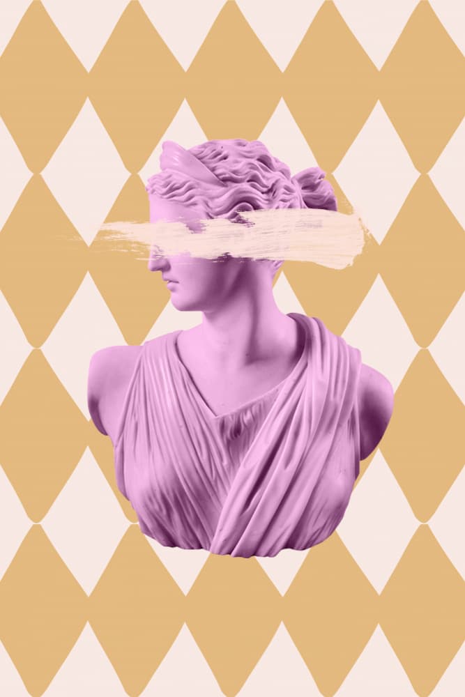 Pink Bust Modern Aesthetic by Talitha McQueen — canvas wall art