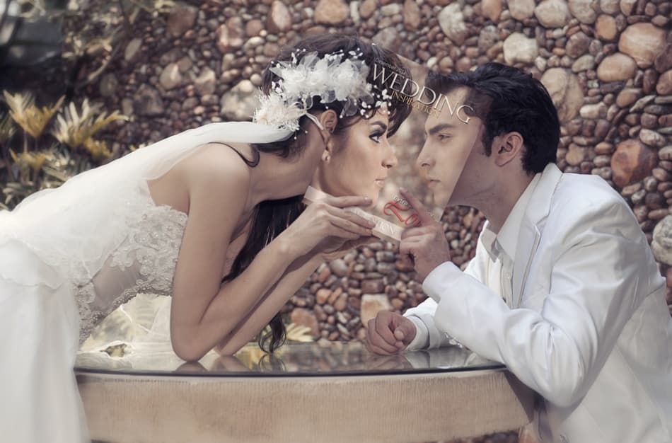 Tender Wedding Couple by hardibudi — canvas wall art