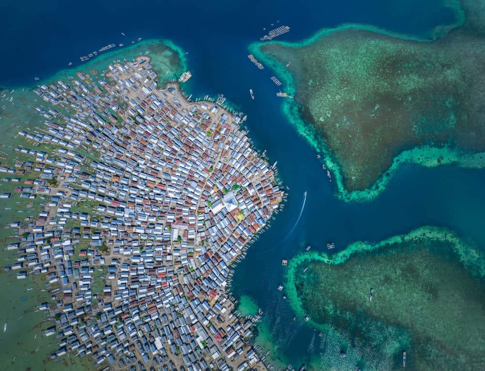 Tropical Water Village by Irene Wu — canvas wall art