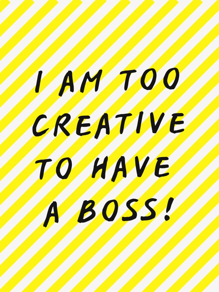 Too Creative No Boss by Ohkimiko — canvas wall art