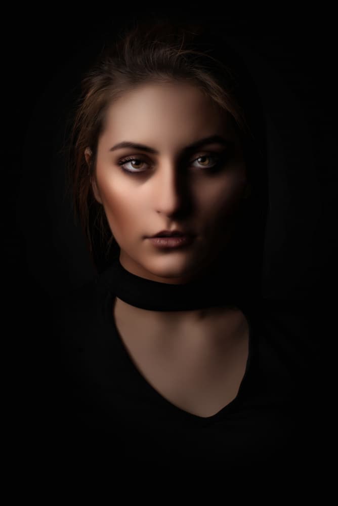 Elegant Shadowed Gaze by Cristian Pavel — canvas wall art