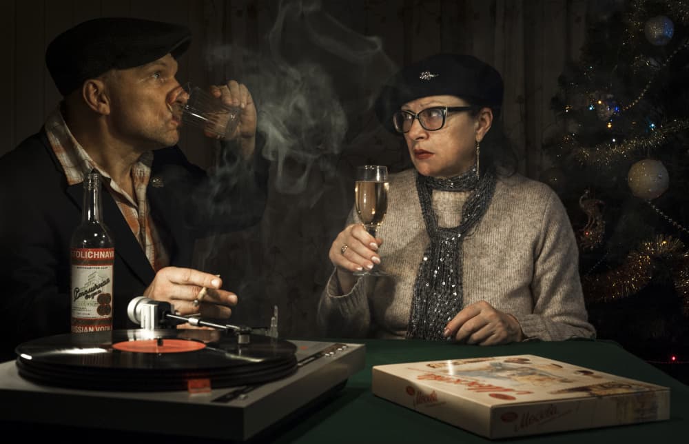 Vintage Music Night by Viktor Cherkasov — canvas wall art