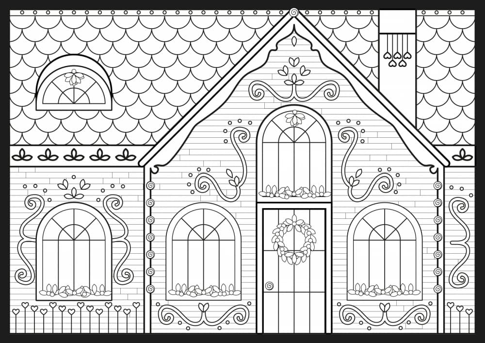 Charming Gingerbread House by Rosana Laiz Blursbyai — canvas wall art