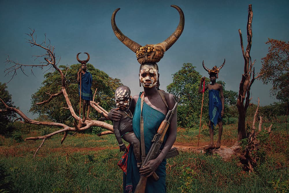 Horned Warrior Mother by Svetlin Yosifov — canvas wall art