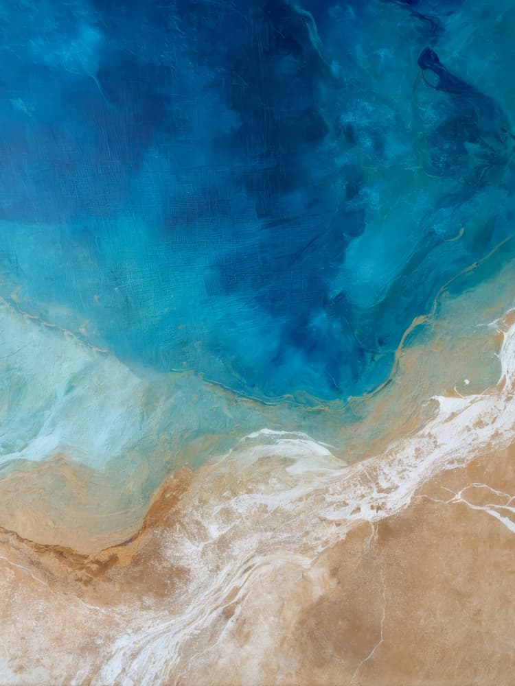 Ocean Shore Abstract by Alpenglow Workshop — canvas wall art