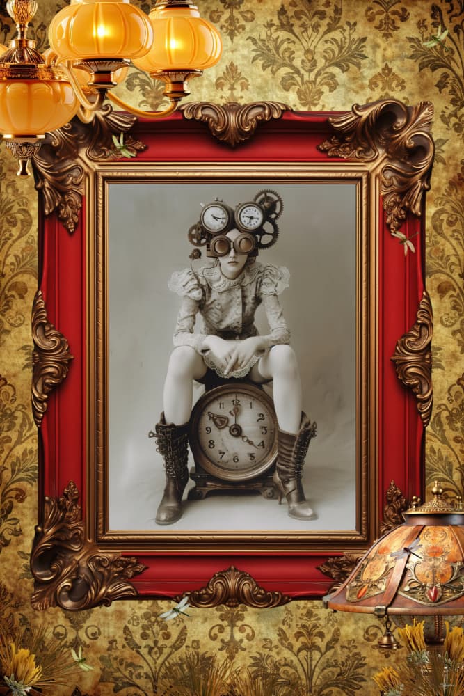Curious Steampunk Girl by Sue Skellern — canvas wall art