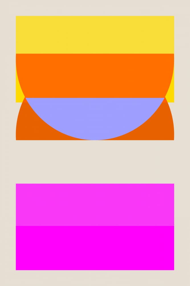 Layered Geometric Colors by cartissi — canvas wall art