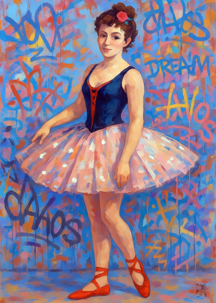 Street Art Ballerina by Osvaldo Russo — canvas wall art