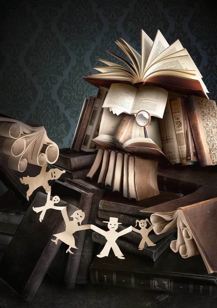 Paper People's Book World by Christophe Kiciak — canvas wall art