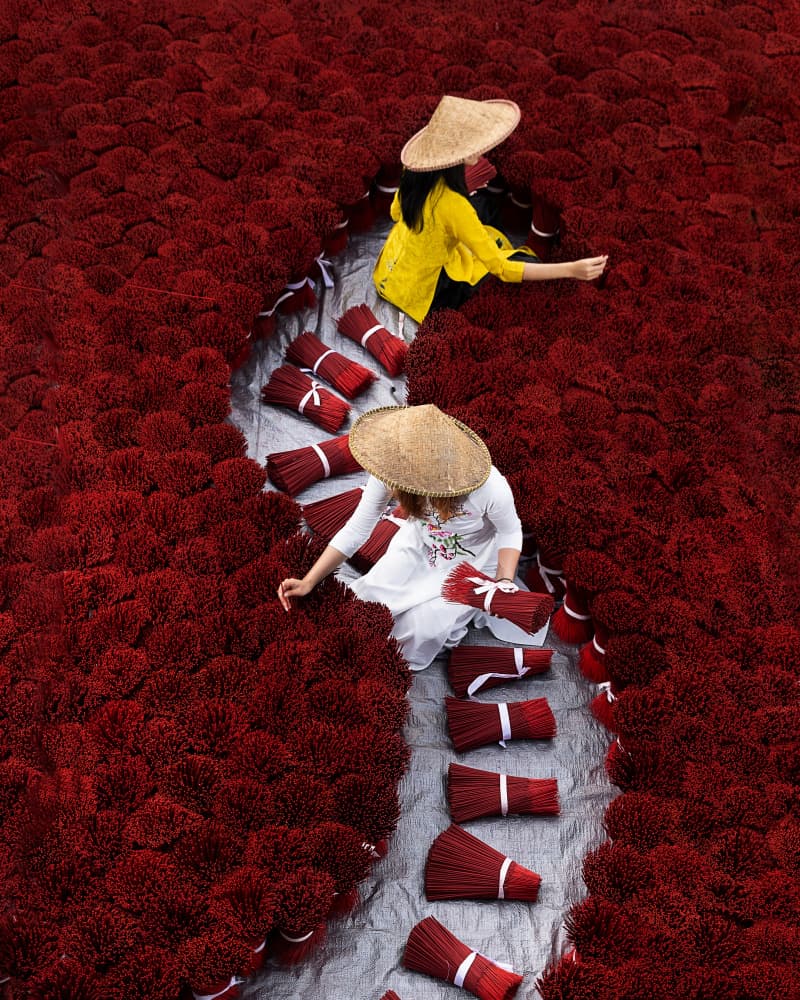Red Incense Craft by Lisdiyanto Suhardjo — canvas wall art