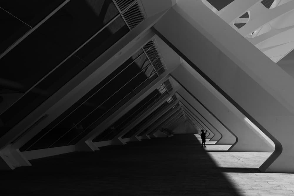 Modern Geometric Passage by Martin Agius — canvas wall art