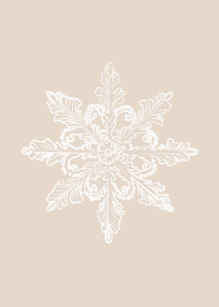 Snowflake(white) by Treechild — canvas wall art