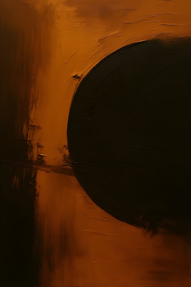 Dark Orange Eclipse by HUGO — canvas wall art