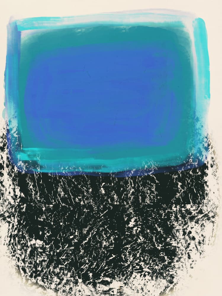 Textured Blue Horizon by Little Dean — canvas wall art