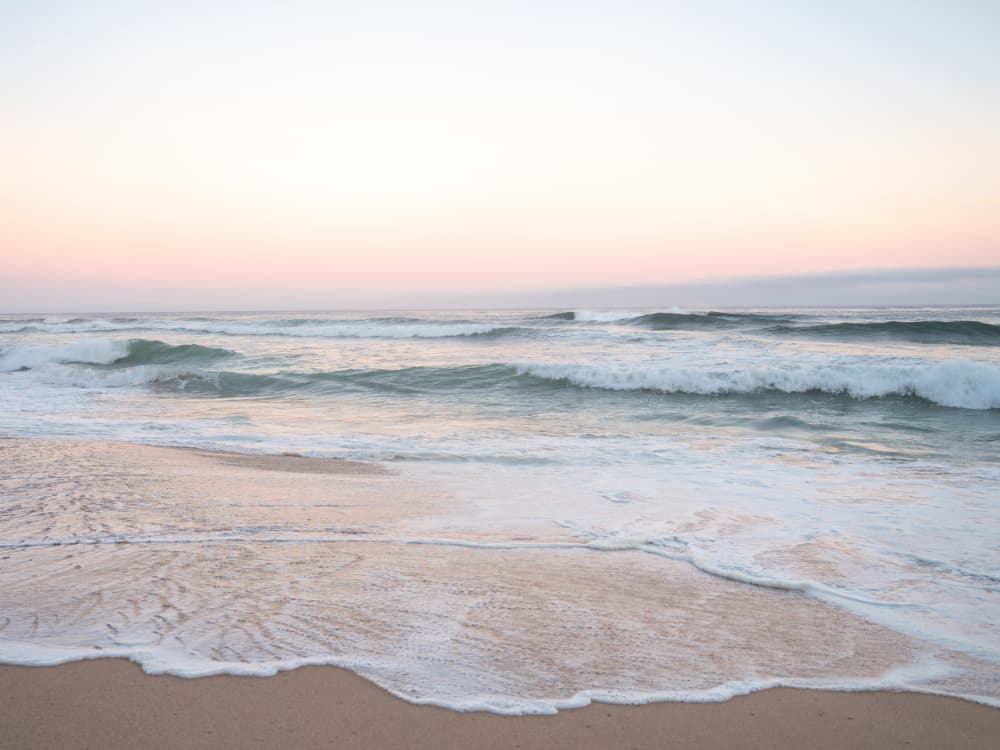 Pastel Ocean Waves by Christa Stroo — canvas wall art