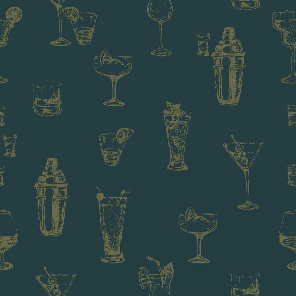 Sketched Cocktail Glasses by Nikita Jariwala — canvas wall art